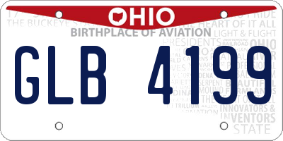 OH license plate GLB4199