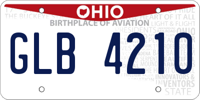 OH license plate GLB4210