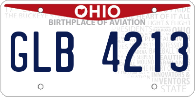 OH license plate GLB4213