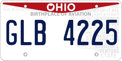 OH license plate GLB4225