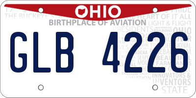 OH license plate GLB4226