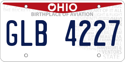 OH license plate GLB4227