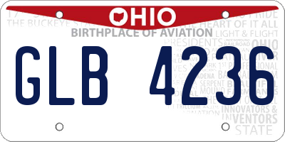 OH license plate GLB4236