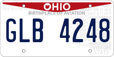 OH license plate GLB4248