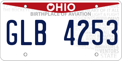 OH license plate GLB4253