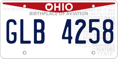 OH license plate GLB4258