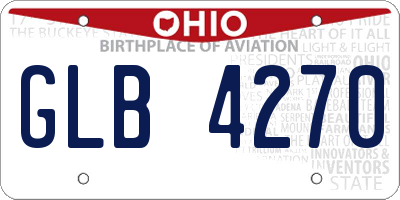 OH license plate GLB4270
