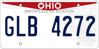 OH license plate GLB4272