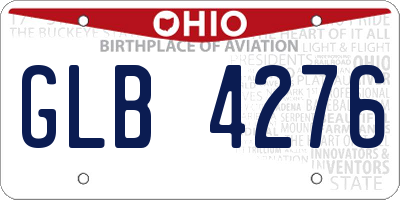 OH license plate GLB4276