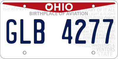 OH license plate GLB4277