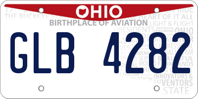 OH license plate GLB4282