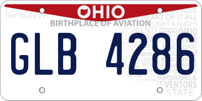 OH license plate GLB4286