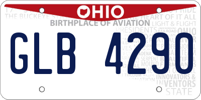 OH license plate GLB4290