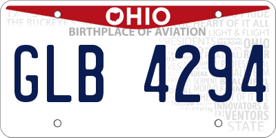 OH license plate GLB4294
