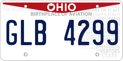 OH license plate GLB4299