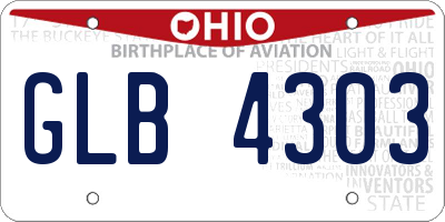 OH license plate GLB4303