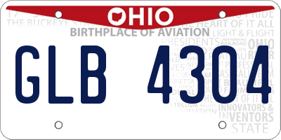 OH license plate GLB4304