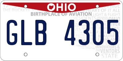 OH license plate GLB4305
