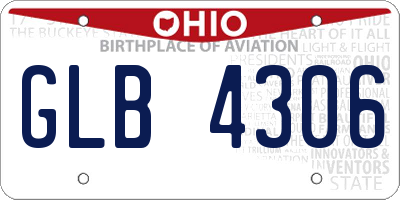 OH license plate GLB4306