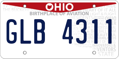 OH license plate GLB4311