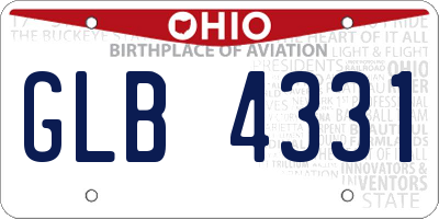 OH license plate GLB4331