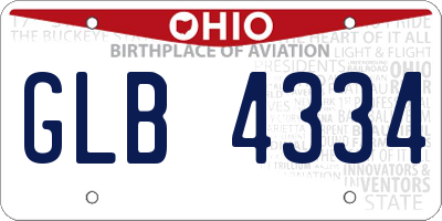 OH license plate GLB4334