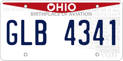 OH license plate GLB4341