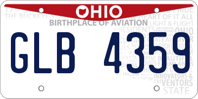 OH license plate GLB4359