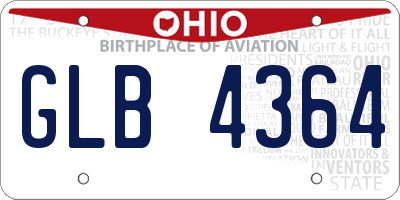 OH license plate GLB4364