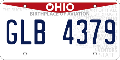 OH license plate GLB4379