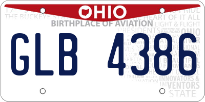 OH license plate GLB4386