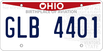 OH license plate GLB4401