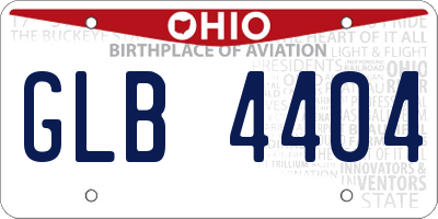 OH license plate GLB4404