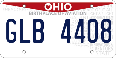 OH license plate GLB4408