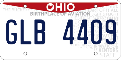 OH license plate GLB4409