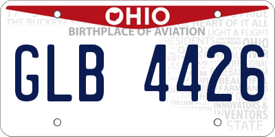 OH license plate GLB4426