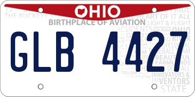 OH license plate GLB4427