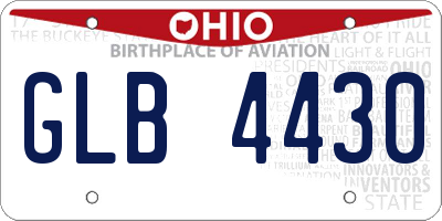 OH license plate GLB4430