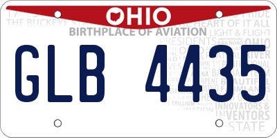 OH license plate GLB4435