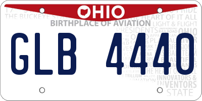 OH license plate GLB4440