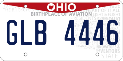 OH license plate GLB4446
