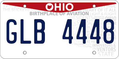 OH license plate GLB4448
