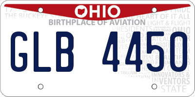 OH license plate GLB4450