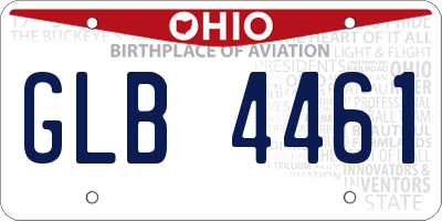 OH license plate GLB4461