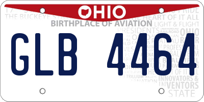 OH license plate GLB4464