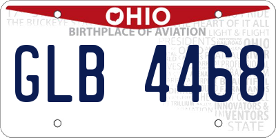 OH license plate GLB4468