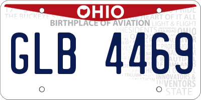 OH license plate GLB4469