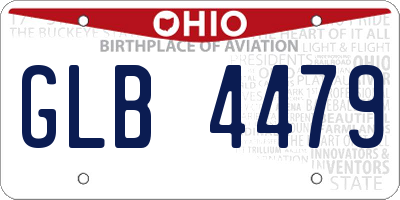 OH license plate GLB4479