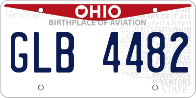 OH license plate GLB4482
