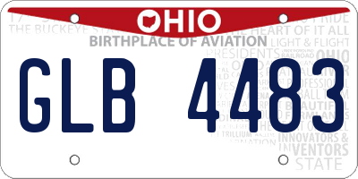 OH license plate GLB4483